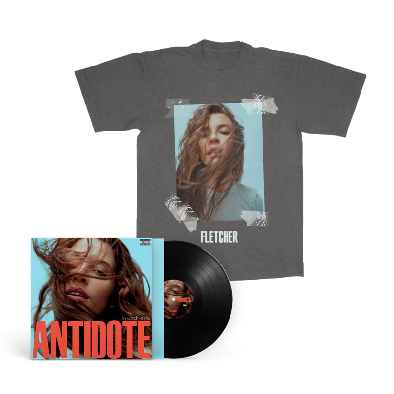In Search Of The Antidote (For The Universe) Standard Black Vinyl by Fletcher - Standard Black Vinyl + Tracklist T-Shirt - shop now at Fletcher store
